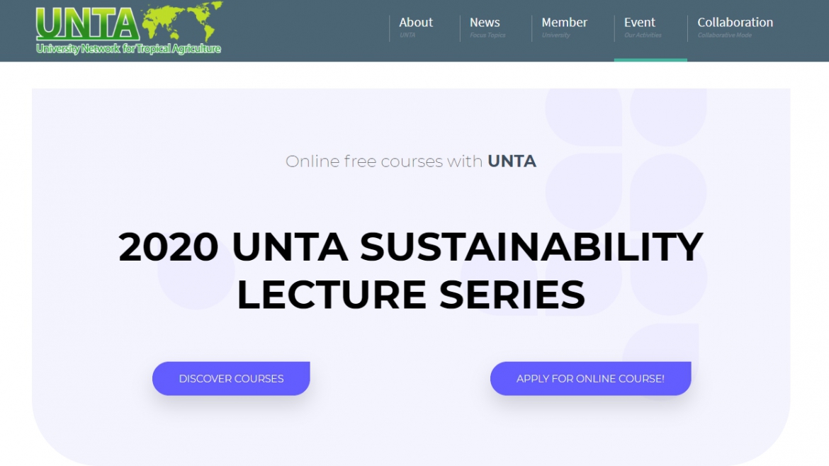 [2020.9.17] Online free courses with UNTA — 2020 UNTA SUSTAINABILITY LECTURE SERIES