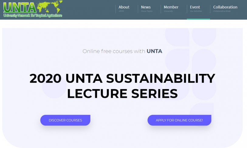 [2020.9.17] Online free courses with UNTA — 2020 UNTA SUSTAINABILITY LECTURE SERIES