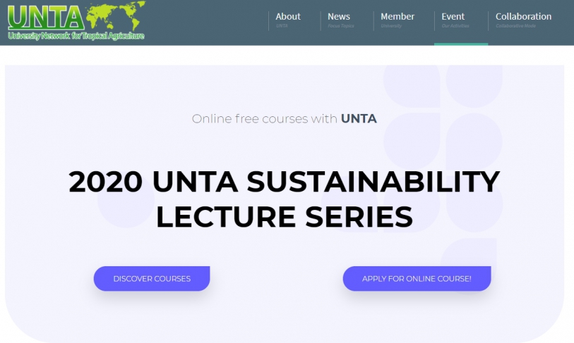 [17.9.2563] ประชาสัมพันธ์ Online free courses with UNTA — 2020 UNTA SUSTAINABILITY LECTURE SERIES