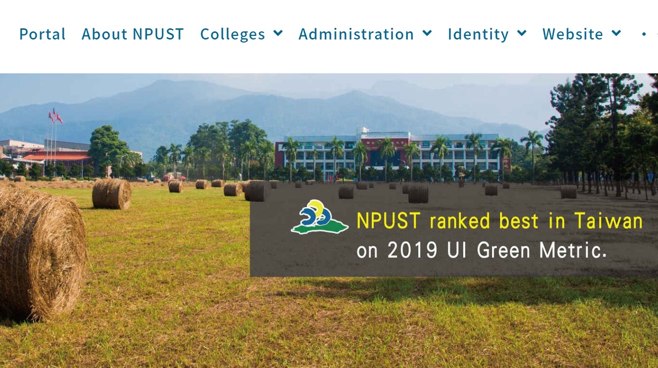 [2020.12.14] Application for NPUST Fall semester of 2021 will start from January 1st to March 31st, 2021