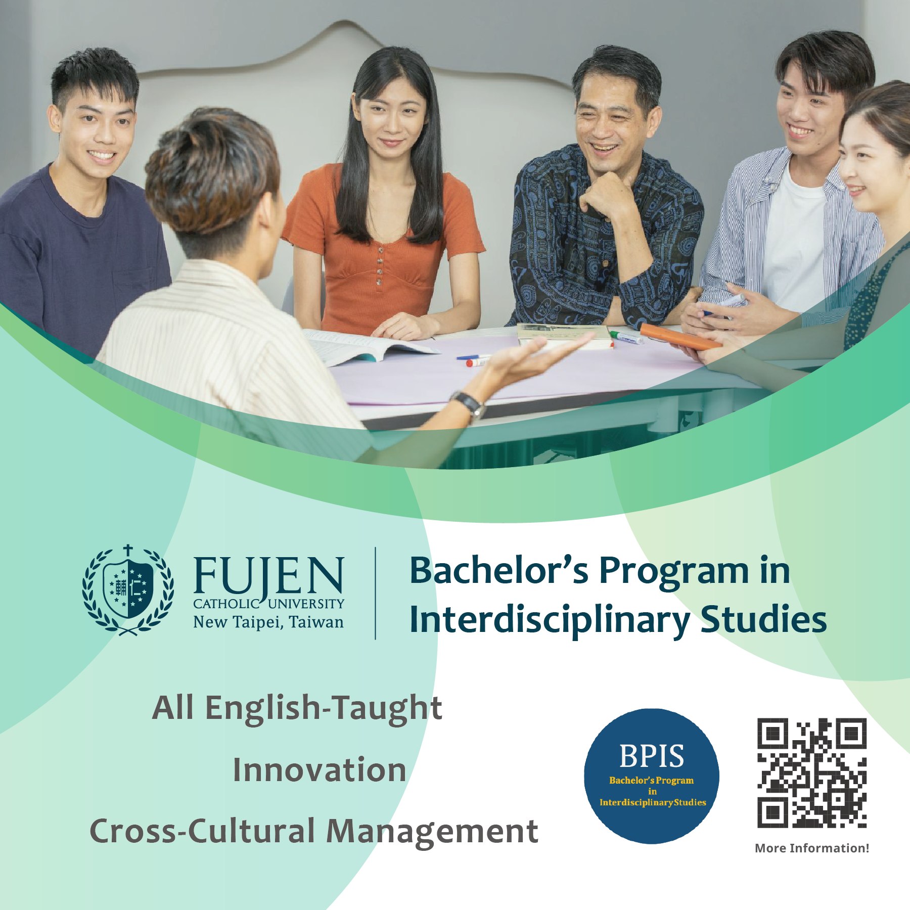 【9.6.2565】 Fujen Catholic University ได้จัดกิจกรรมออนไลน์แนะนำหลักสูตร Bachelor’s Program in Interdisciplinary Studies (All english-Taught Innovation Cross-Cultural Management)