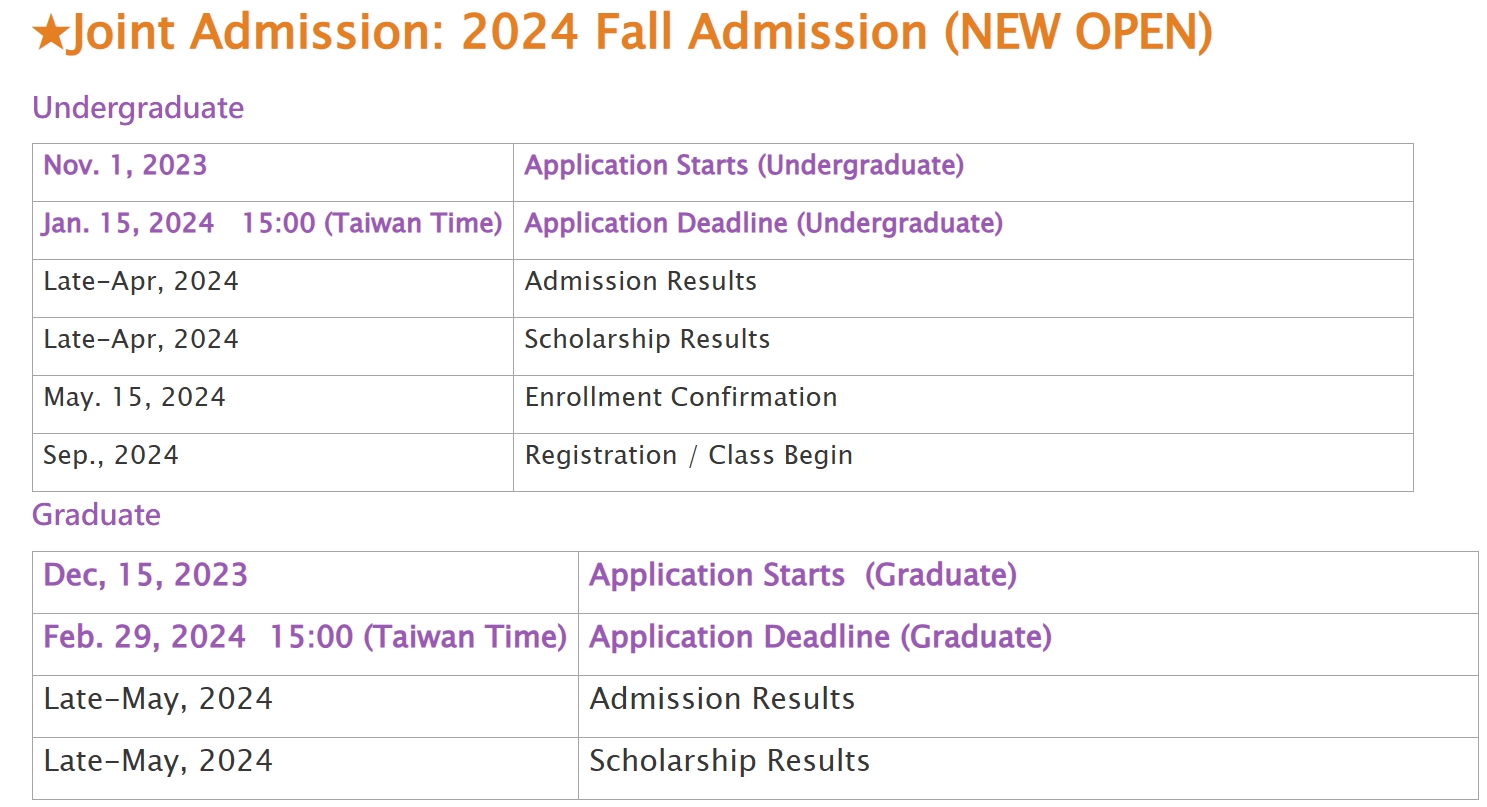 【2023.11.15】National Tsing Hua University — Foreign Student Applications Now Open! — 2024 September Entry